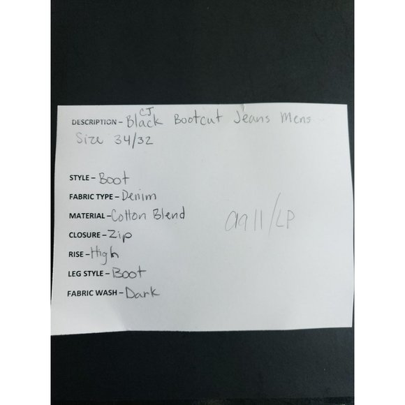 CJ Black Jeans Men's Size 34/32 Bootcut - Picture 6 of 7